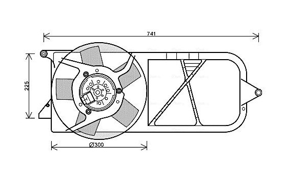 Fan, radiator OL7537 Ava Quality Cooling