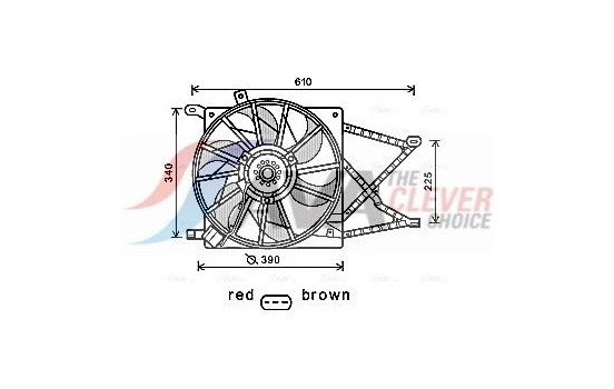 Fan, radiator OL7544 Ava Quality Cooling