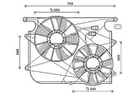 Fan, radiator OL7571 Ava Quality Cooling