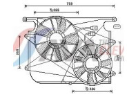 Fan, radiator OL7571 Ava Quality Cooling