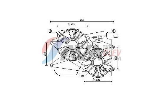 Fan, radiator OL7571 Ava Quality Cooling