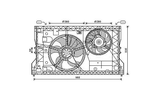 Fan, radiator OL7588 Ava Quality Cooling