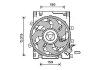 Fan, radiator OL7604 Ava Quality Cooling