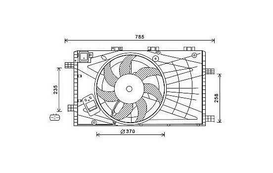 Fan, radiator OL7621 Ava Quality Cooling