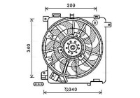 Fan, radiator OL7635 Ava Quality Cooling