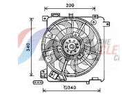 Fan, radiator OL7635 Ava Quality Cooling