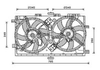 Fan, radiator OL7641 Ava Quality Cooling
