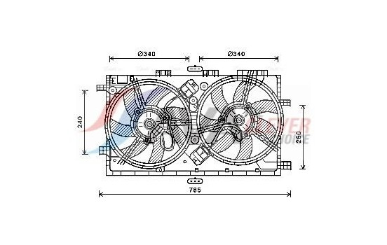 Fan, radiator OL7641 Ava Quality Cooling