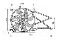 Fan, radiator OL7649 Ava Quality Cooling
