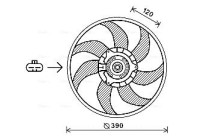 Fan, radiator OL7652 Ava Quality Cooling