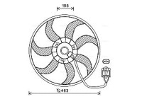 Fan, radiator OL7657 Ava Quality Cooling