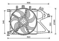 Fan, radiator OL7660 Ava Quality Cooling