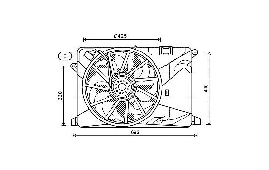 Fan, radiator OL7669 Ava Quality Cooling