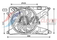 Fan, radiator OL7669 Ava Quality Cooling