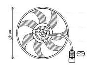 Fan, radiator OL7671 Ava Quality Cooling