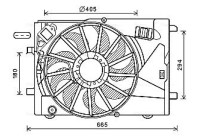 Fan, radiator OL7673 Ava Quality Cooling