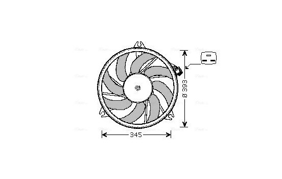 Fan, radiator PE7525 Ava Quality Cooling