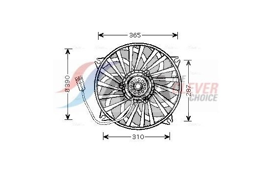 Fan, radiator PE7529 Ava Quality Cooling