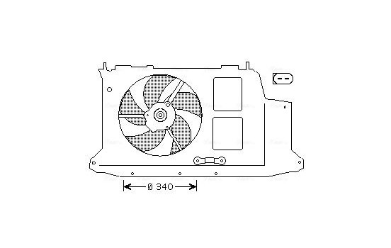 Fan, radiator PE7532 Ava Quality Cooling