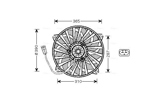 Fan, radiator PE7535 Ava Quality Cooling