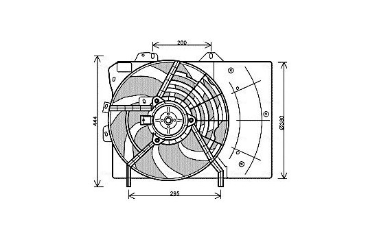 Fan, radiator PE7539 Ava Quality Cooling