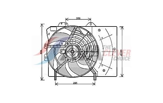 Fan, radiator PE7539 Ava Quality Cooling