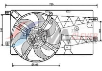 Fan, radiator PE7548 Ava Quality Cooling