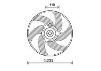 Fan, radiator PE7551 Ava Quality Cooling