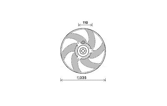 Fan, radiator PE7551 Ava Quality Cooling