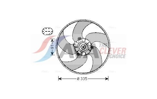 Fan, radiator PE7553 Ava Quality Cooling