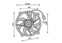 Fan, radiator PE7556 Ava Quality Cooling