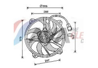 Fan, radiator PE7556 Ava Quality Cooling