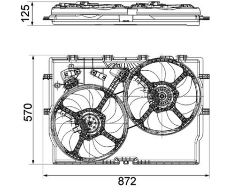 Fan, radiator PREMIUM LINE CFF 194 000P Mahle, Image 3