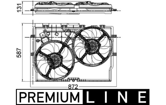 Fan, radiator PREMIUM LINE CFF 228 000P Mahle