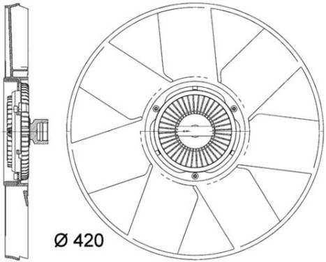 Fan, radiator PREMIUM LINE CFF 472 000P Mahle, Image 3