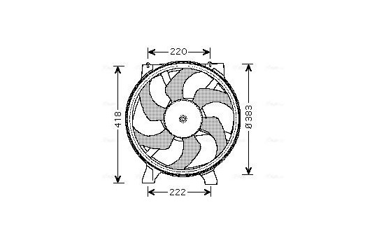 Fan, radiator RT7523 Ava Quality Cooling