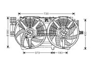 Fan, radiator RT7530 Ava Quality Cooling