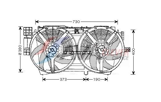 Fan, radiator RT7530 Ava Quality Cooling