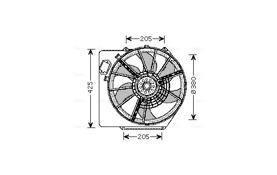 Fan, radiator RT7536 Ava Quality Cooling