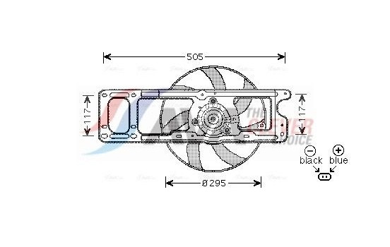 Fan, radiator RT7537 Ava Quality Cooling