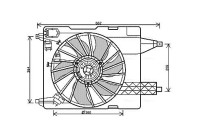 Fan, radiator RT7539 Ava Quality Cooling