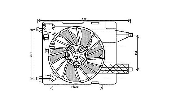 Fan, radiator RT7539 Ava Quality Cooling