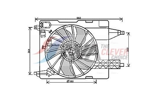 Fan, radiator RT7539 Ava Quality Cooling