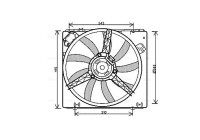 Fan, radiator RT7540 Ava Quality Cooling