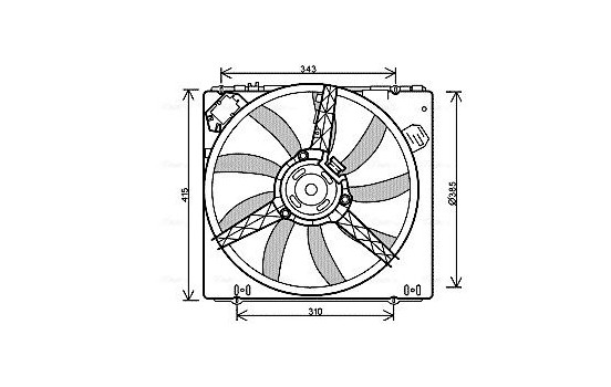 Fan, radiator RT7540 Ava Quality Cooling