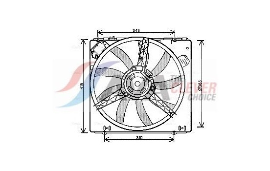Fan, radiator RT7540 Ava Quality Cooling