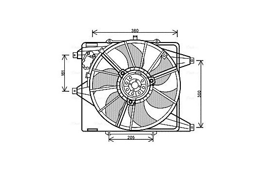 Fan, radiator RT7541 Ava Quality Cooling