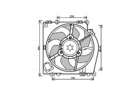 Fan, radiator RT7542 Ava Quality Cooling