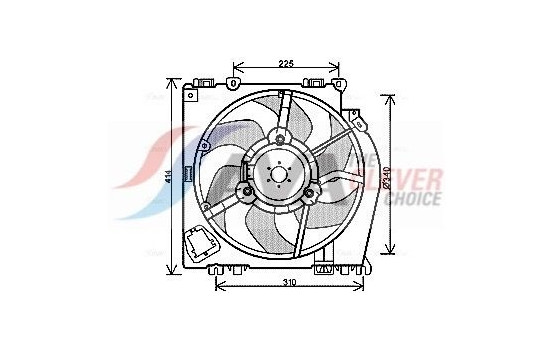 Fan, radiator RT7542 Ava Quality Cooling
