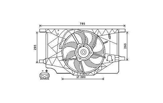 Fan, radiator RT7547 Ava Quality Cooling